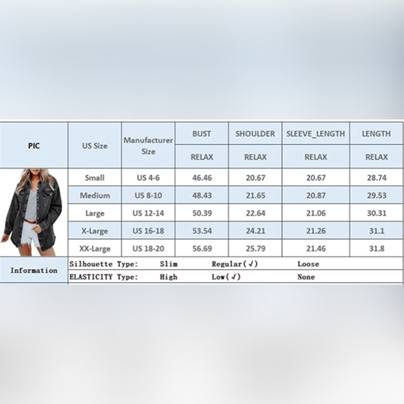 Oversized Denim Jacket Casual Long Boyfriend Distresse Jean Jacket Autumn Spring - Picture 2 of 2